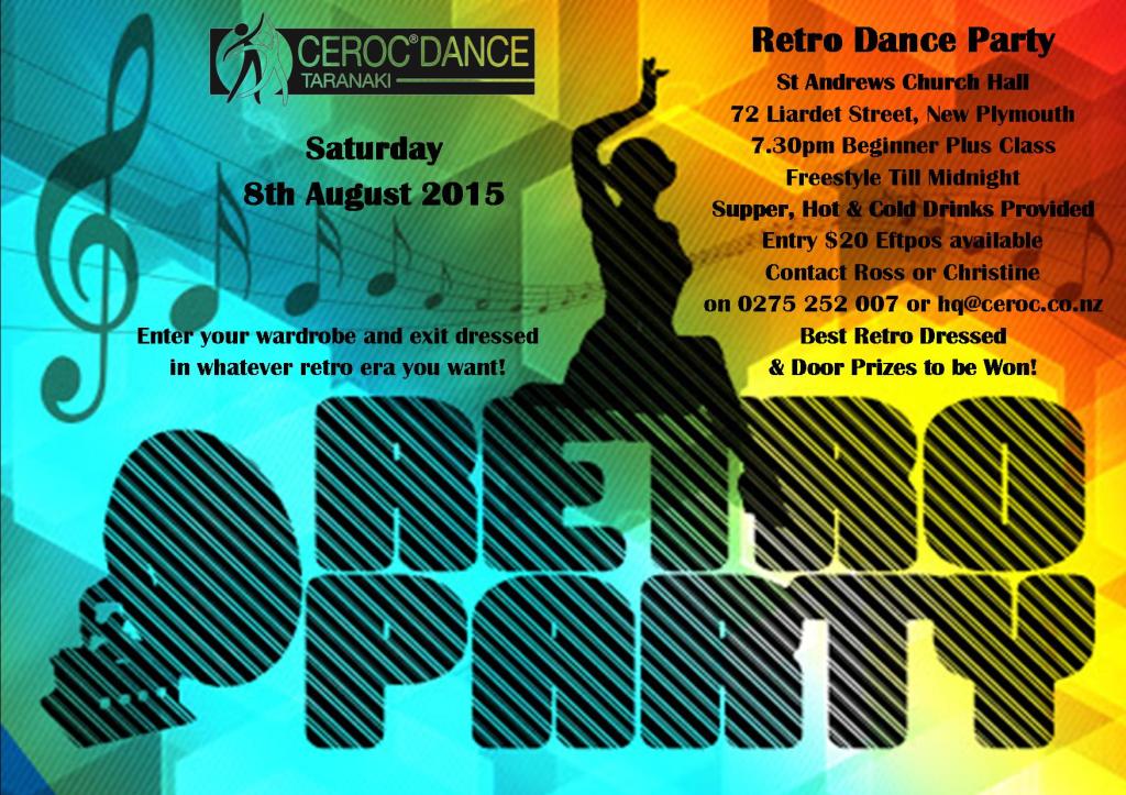 8.08.15 Taranaki Retro Dance Party