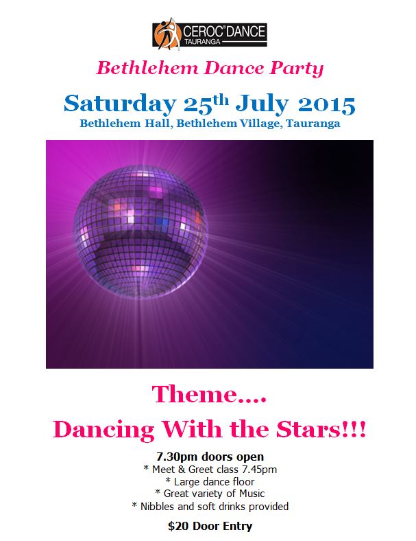 Ceroc Tauranga Dancng With The Stars DP 25 July 15