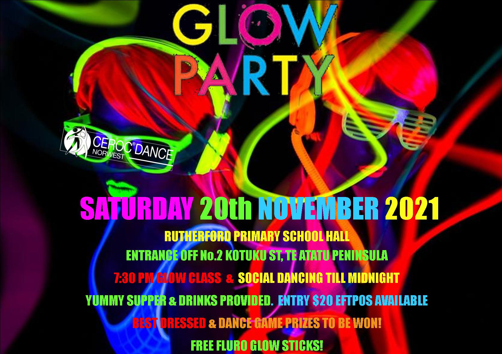 20 November 2021 Glow Dance Party - Ceroc Dance New Zealand